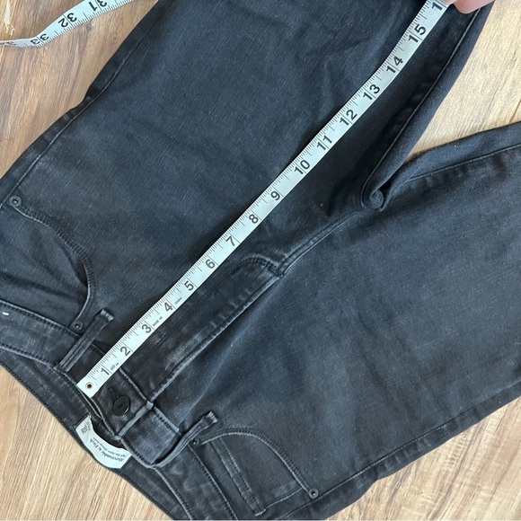 Abercrombie & Fitch High Rise Super Skinny Ankle Distressed Black Jeans - Picture 8 of 11